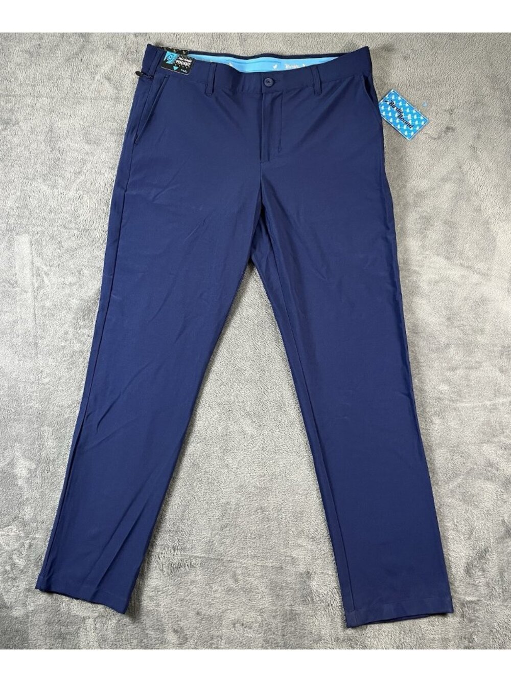 Birdie Bound Golf Pants Mens Size 36x32 Blue Flex Waist Straight Fit Casual NWT